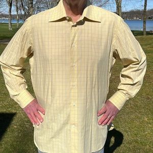 Giampaolo Italian checked cotton shirt 17.5 X 34/35